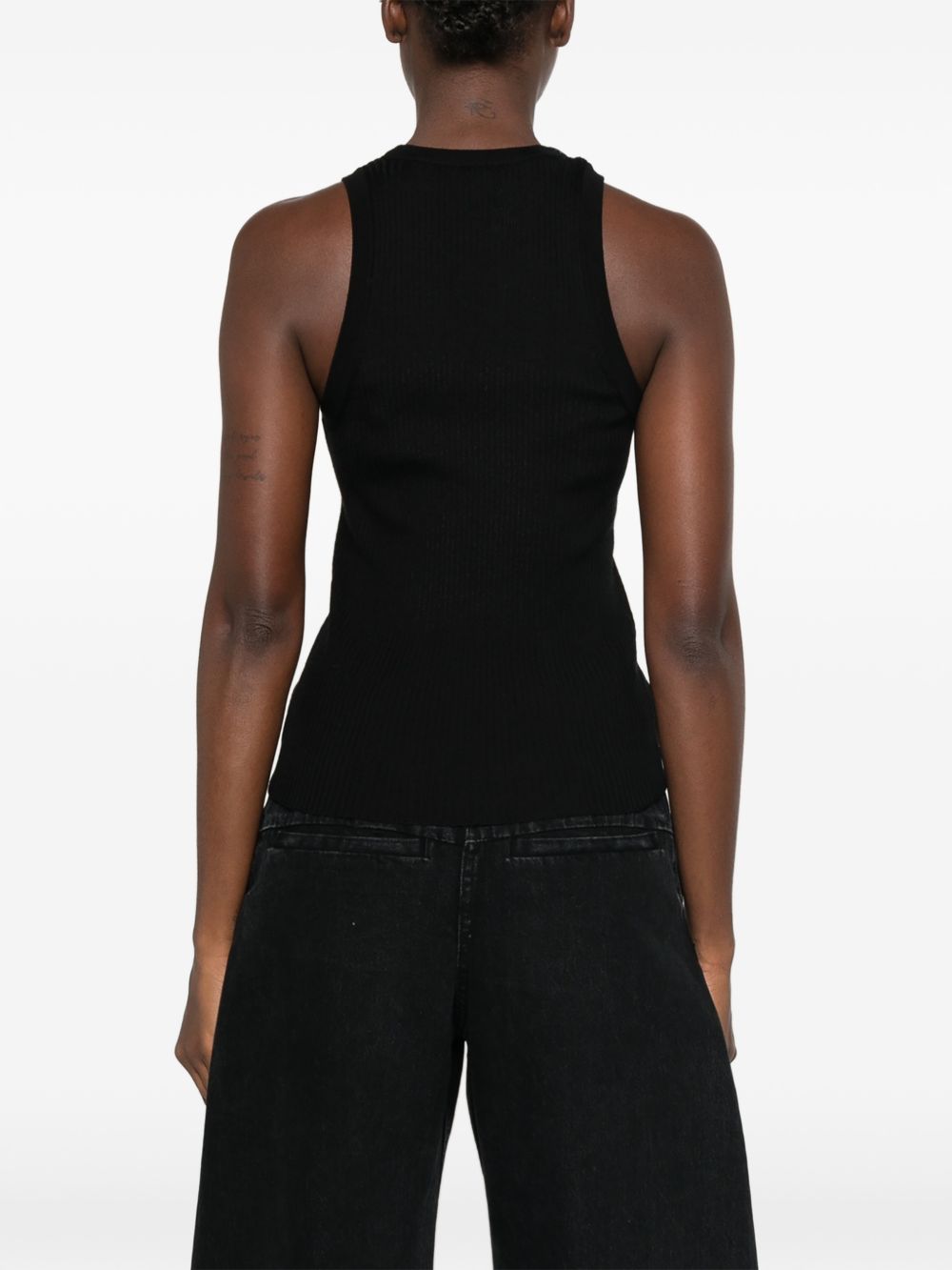 Canotta Newcastle in misto lana nera 107321A18M Z99 PINKO