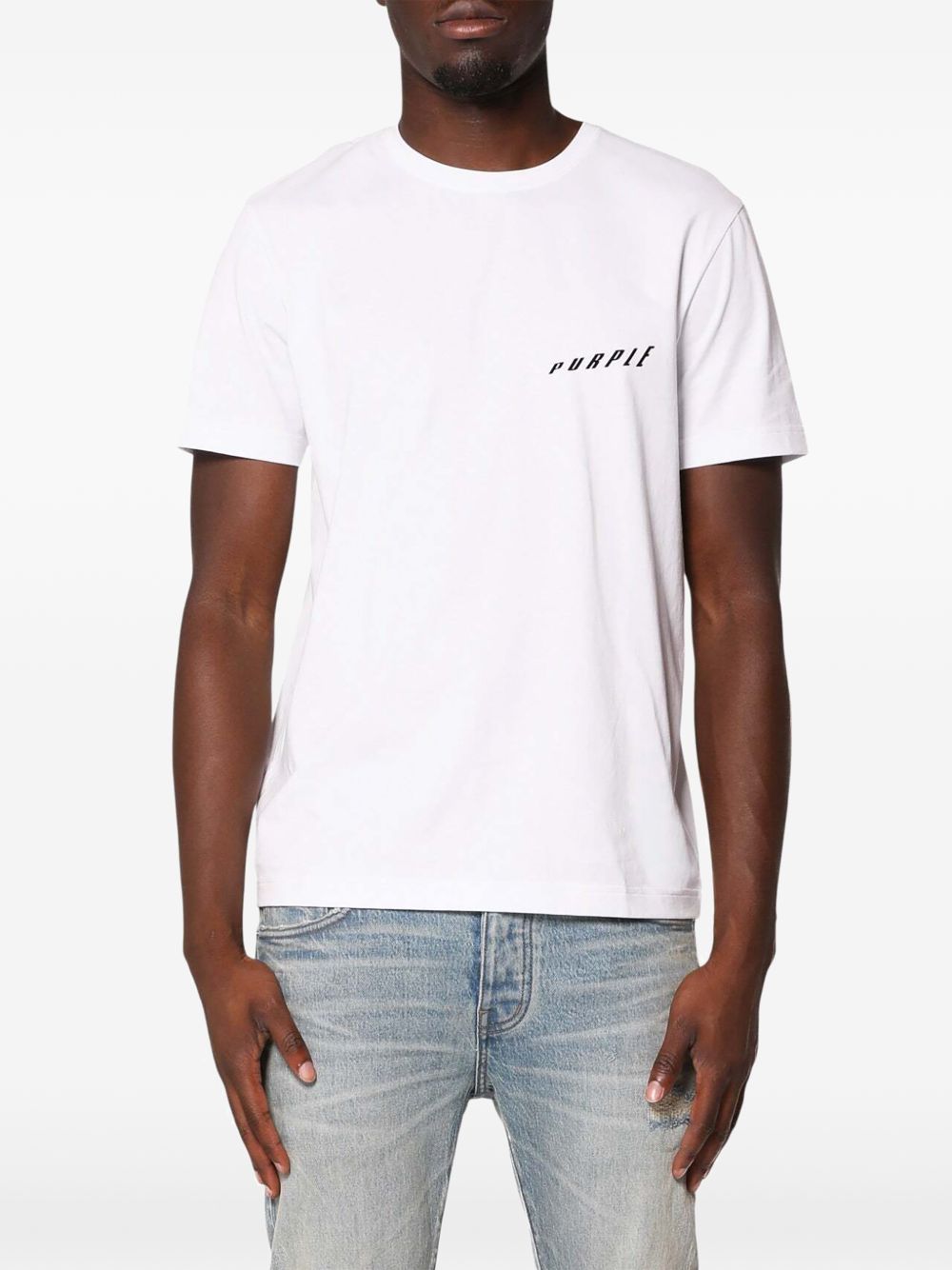 Clean Jersey Ss Tee White P109CJWF326 WHITE PURPLE BRAND