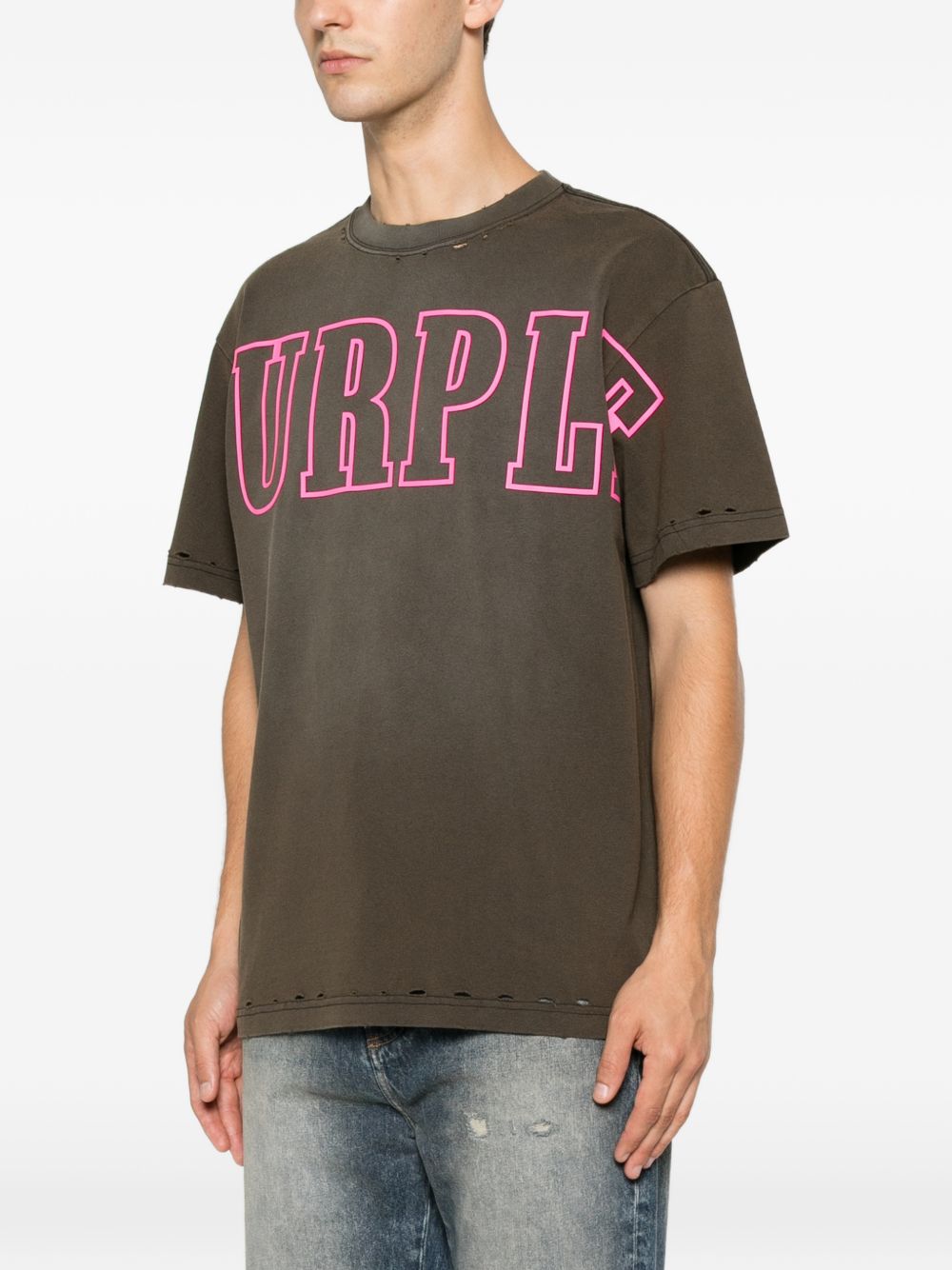 Hwt Jersey Ss Tee Black P117HWBR326 BLACK PURPLE BRAND