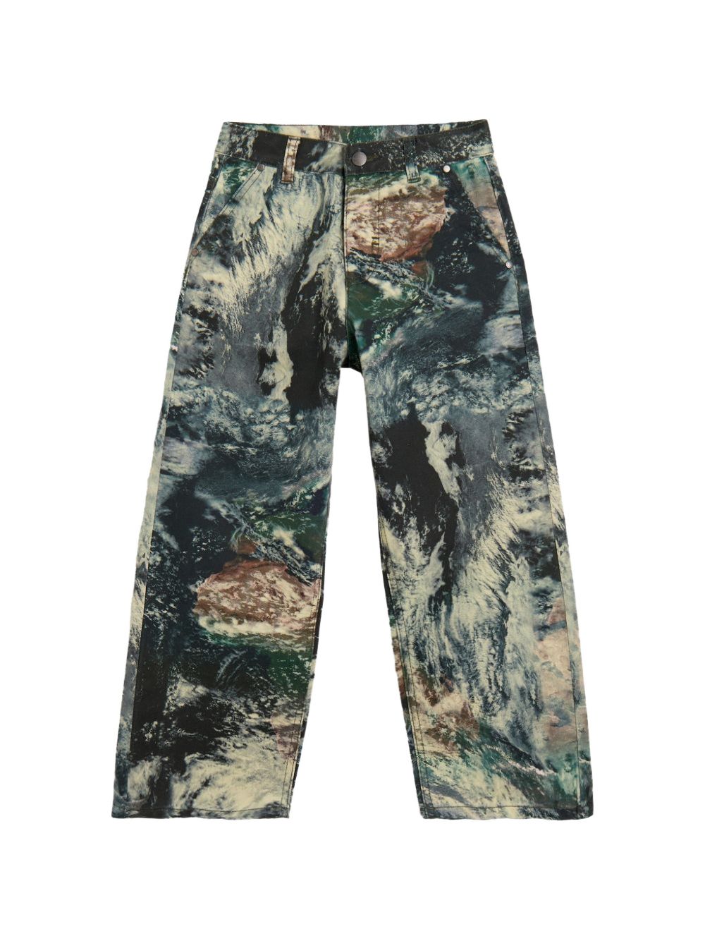 Pantaloni con stampa astratta multicolor TZ6L10Z3957 999MC STELLA MCCARTNEY KIDS