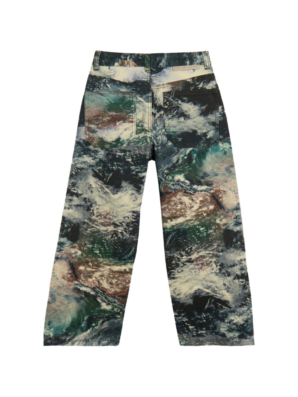 Pantaloni con stampa astratta multicolor TZ6L10Z3957 999MC STELLA MCCARTNEY KIDS