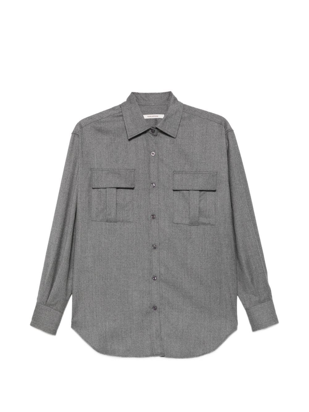 Camicia in Lana Vergine Grigio/Silver PATTIENS520038 G1238 TAGLIATORE