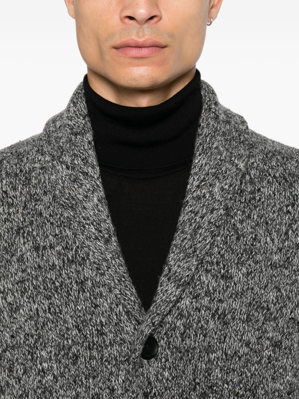 Cardigan in Lana Nero ROMMEAIPWI2615 2111 TAGLIATORE