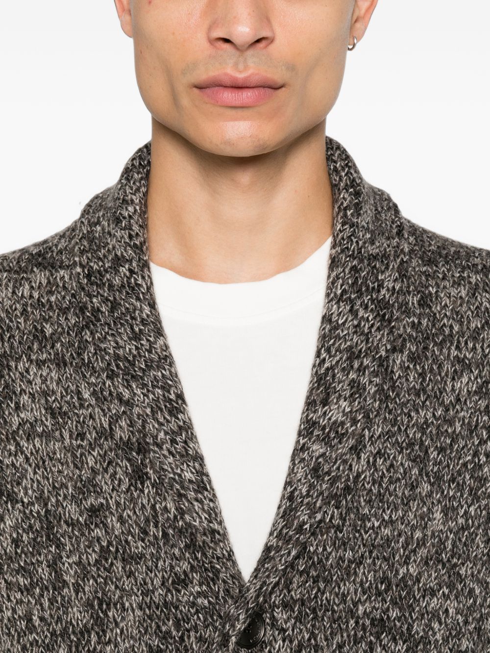 Cardigan in Lana Tortora ROMMEAIPWI2615 727 TAGLIATORE