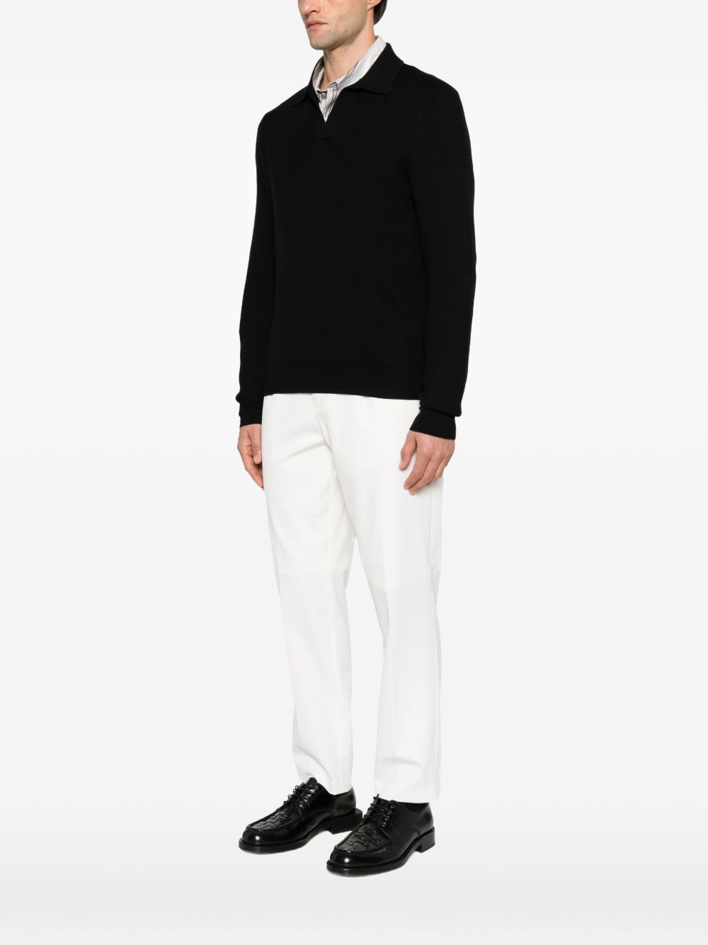 Polo in Lana Vergine Nero ZAYNGSI2601 099 TAGLIATORE