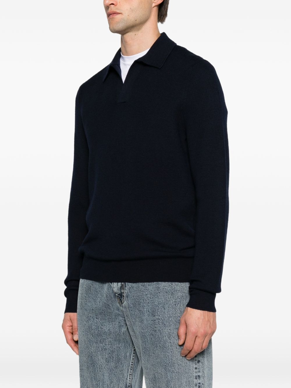 Polo in Lana Vergine Blu ZAYNGSI2601 598 TAGLIATORE