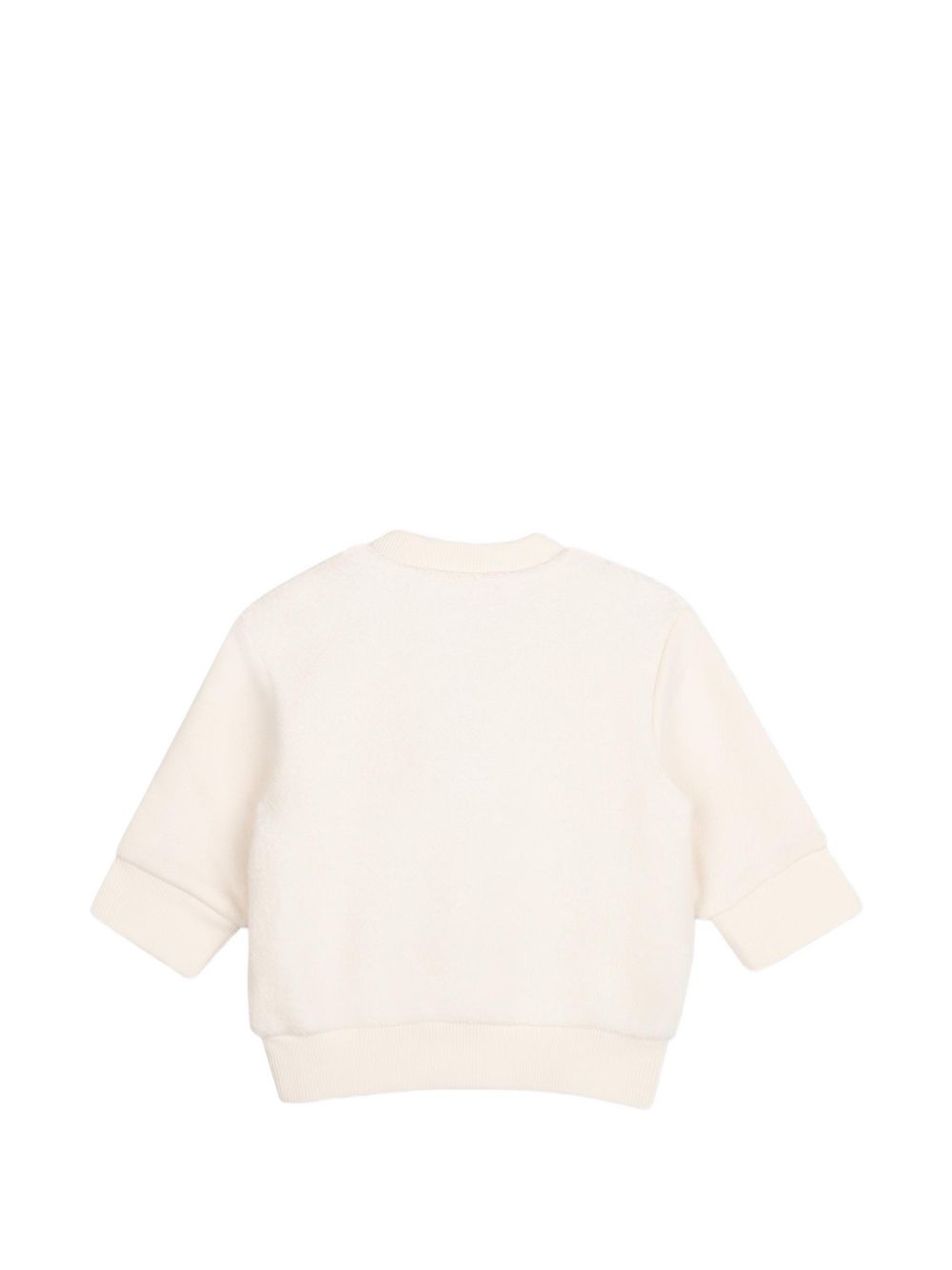 100% cotton from organic farming brushed cotone garzato sweatshirt, chiusura con bottoni automatici al spalla, printed e puffed illustrazione on davanti. T61017 127 TIMBERLAND KIDS