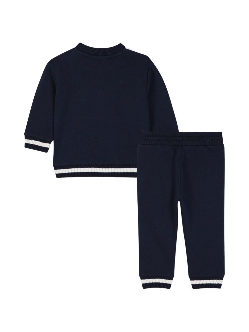 Sweat-shirt + jog pantaloni set. 80% coton / 20% polyester cotone garzato. Bicolor sweatshirt con davanti yoke, chiusura con bottoni automatici on spalla, a righe costina at fondo maniche e body, printed illustrazione on davanti. Jog pantaloni con vi T61037 849 TIMBERLAND KIDS