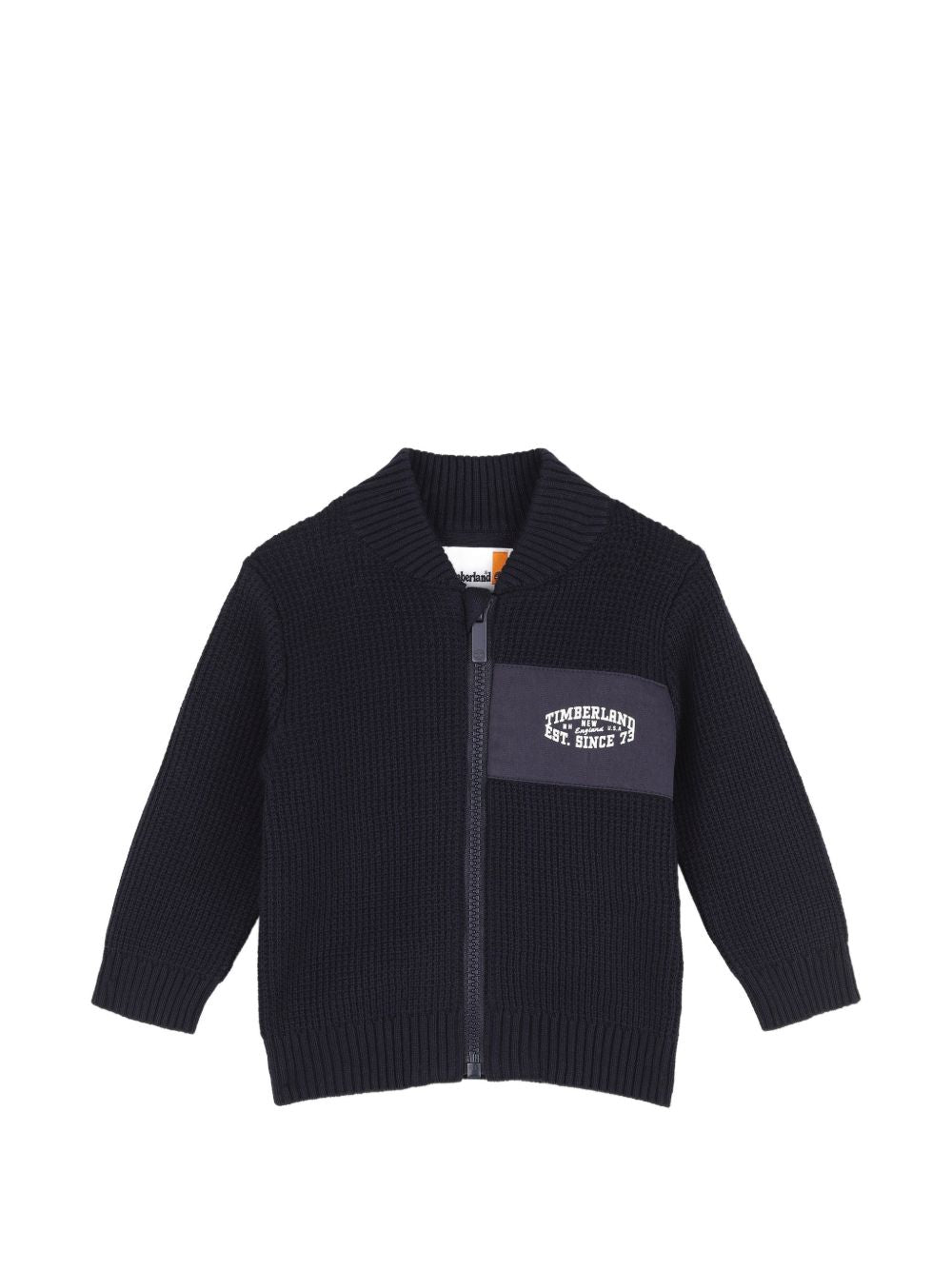 100% cotton cardigan in maglia, chest yoke con printed logo, zip chiusura. T61038 849 TIMBERLAND KIDS