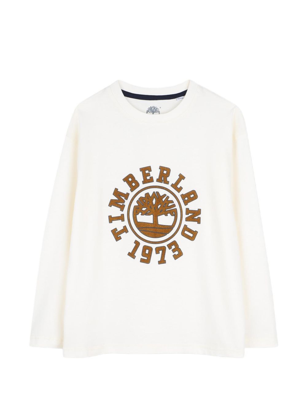 100% cotton from organic farming jersey maniche lunghe t-shirt, flocking logo sul davanti. *relaxed fit* T61049 127 TIMBERLAND KIDS
