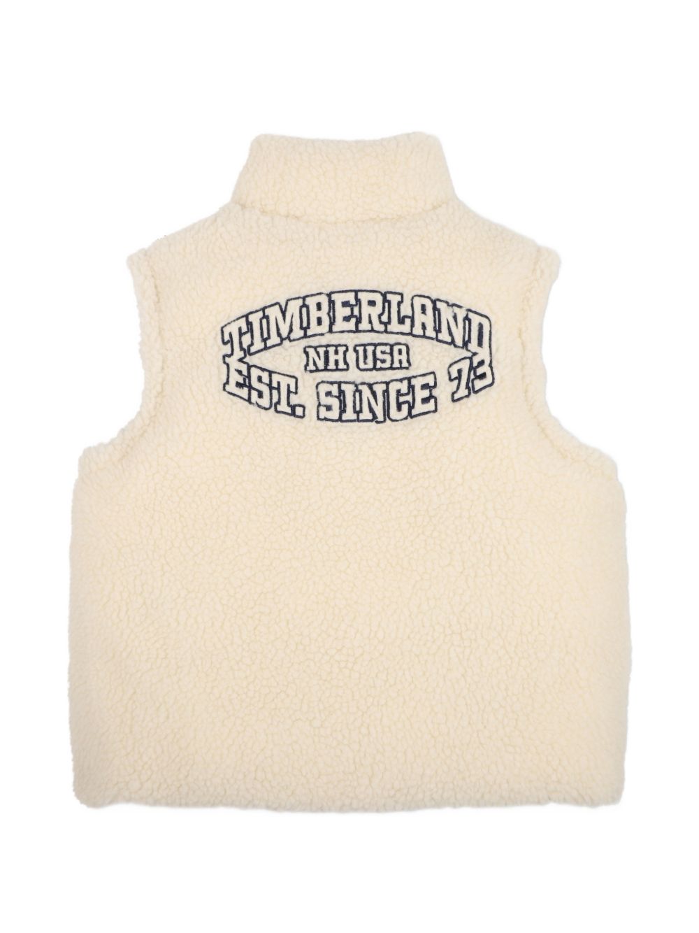 Reversible senza maniche piumino. One side in 100% polyester water repellent twill, bicolor yokes, davanti flap tasche, printed logo on paper label on chest. Other side in 100% polyester faux shearling, side tasche, ricamato logo sul retro. *reversib T61059 849 TIMBERLAND KIDS