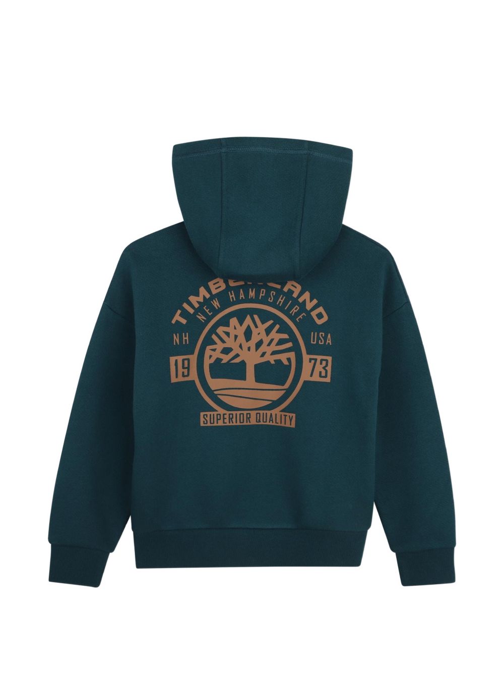 100% cotton from organic farming brushed herringbone cotone garzato con cappuccio cardigan, zip chiusura, davanti tasche, printed logos on davanti e retro. *con jogg pantaloni t61070* T61067 68R TIMBERLAND KIDS
