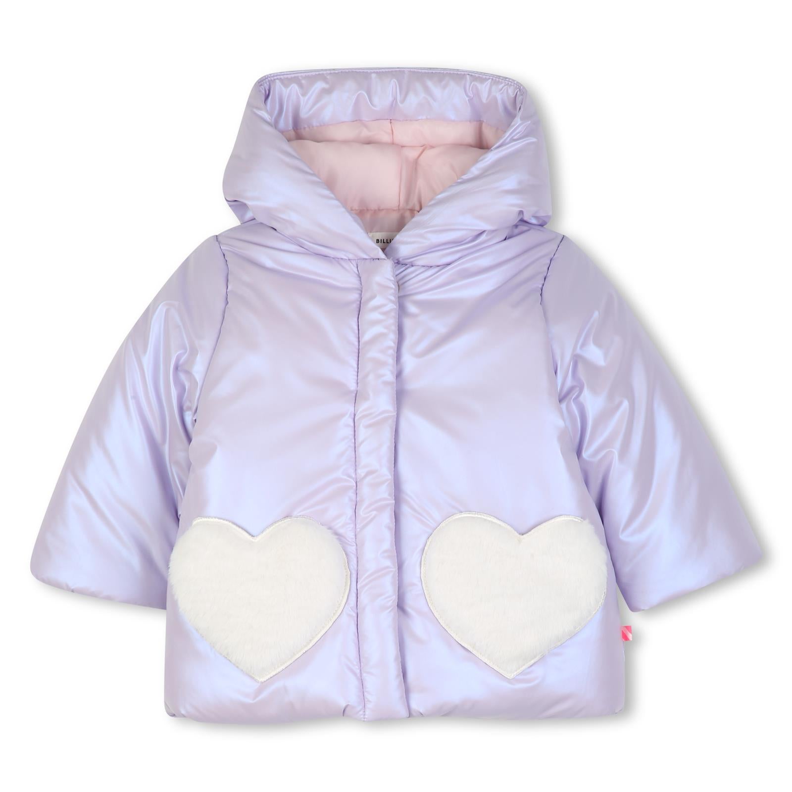 Piumino con cappuccio, fodera, 2 cuore eco-pelliccia tasche, chiusura con bottoni automatici. U22251 929 BILLIE BLUSH KIDS