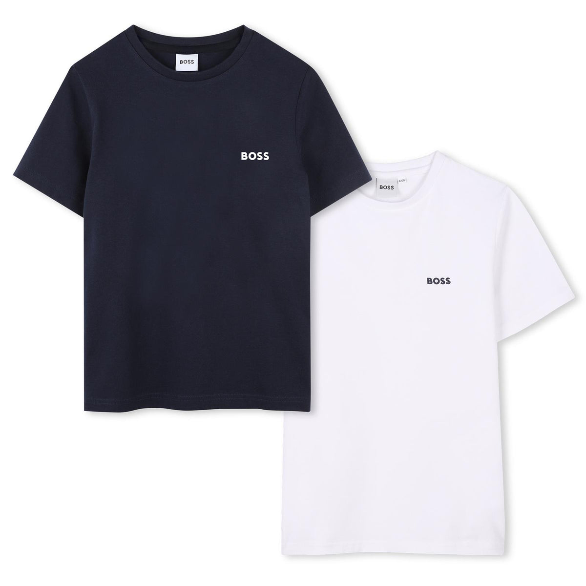 Set of two 100% cotton jersey t-shirts, "boss" logo printed sul chest. Vestibilità slim J52680 V41 BOSS KIDSWEAR