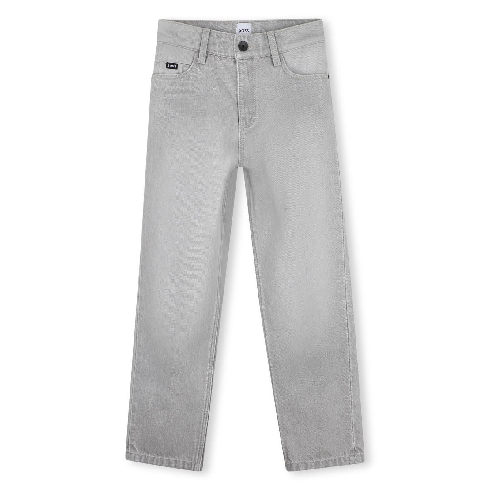 Pantaloni in denim. 2 davanti tasche, 2 retro tasche. Rivet on davanti tasche. Double b rivet on retro tasca. Boss label on retro fascia in vita. Boss raised logo. Vestibilità morbida J53354 ZB6 BOSS KIDSWEAR