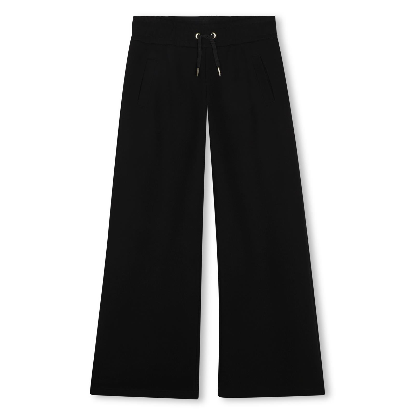 Cotone garzato pantaloni, containing cotton from organic farming, patch tasche on retro, vita elastica con eyelets e coulisse ends in metal chloe branded, ricamato chloé logo on retro. C21265 09B CHLOE KIDS