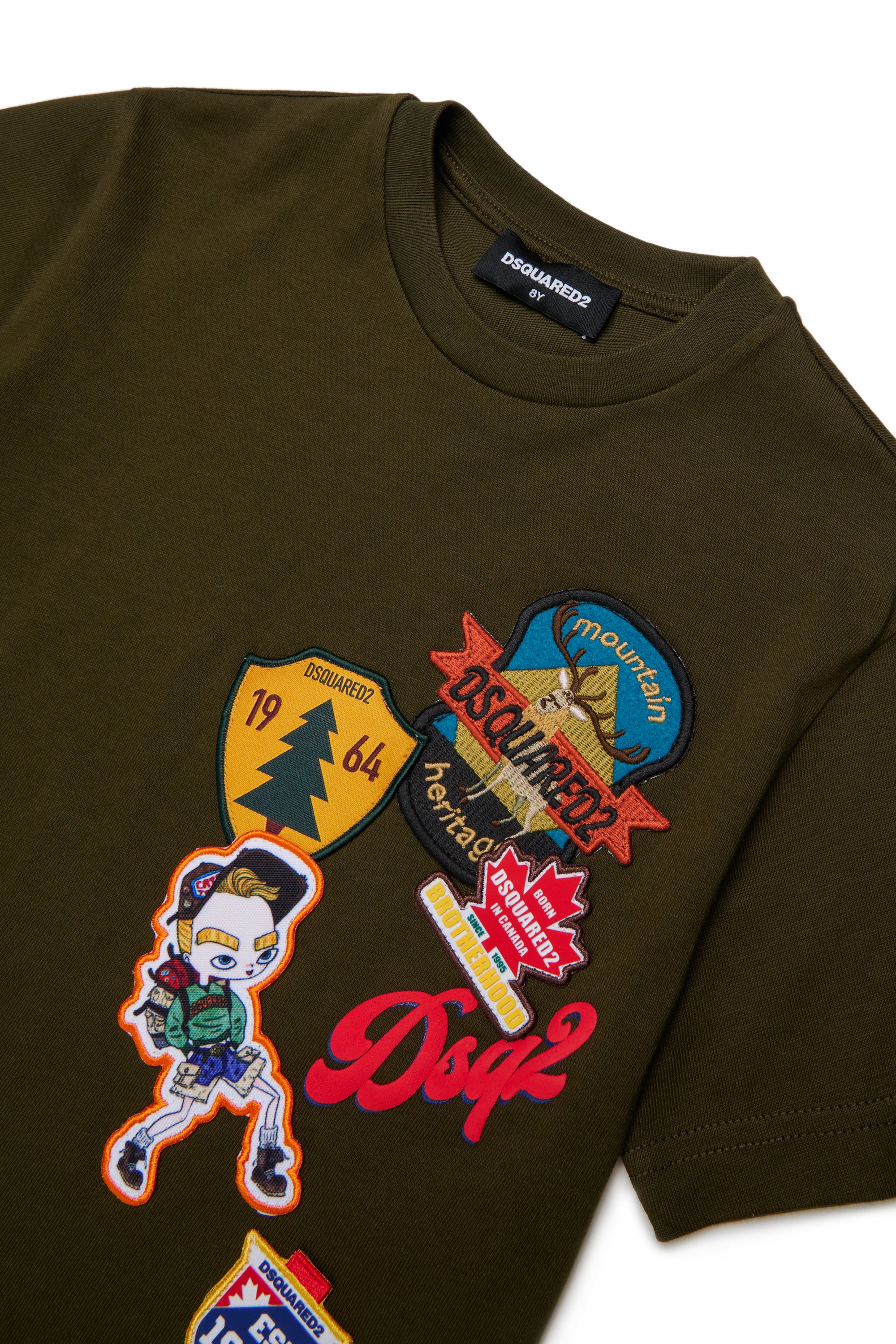 T-shirt Tarmac Green DQ3399D0AIT DQ558 DSQUARED KIDS