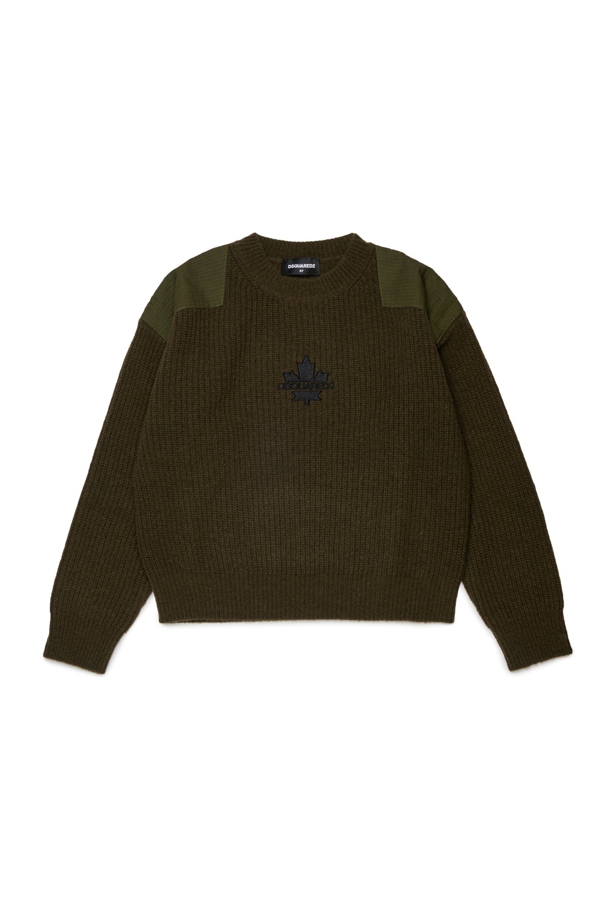 Maglione in Lana Tarmac Green DQ3437D0AJD DQ558 DSQUARED KIDS