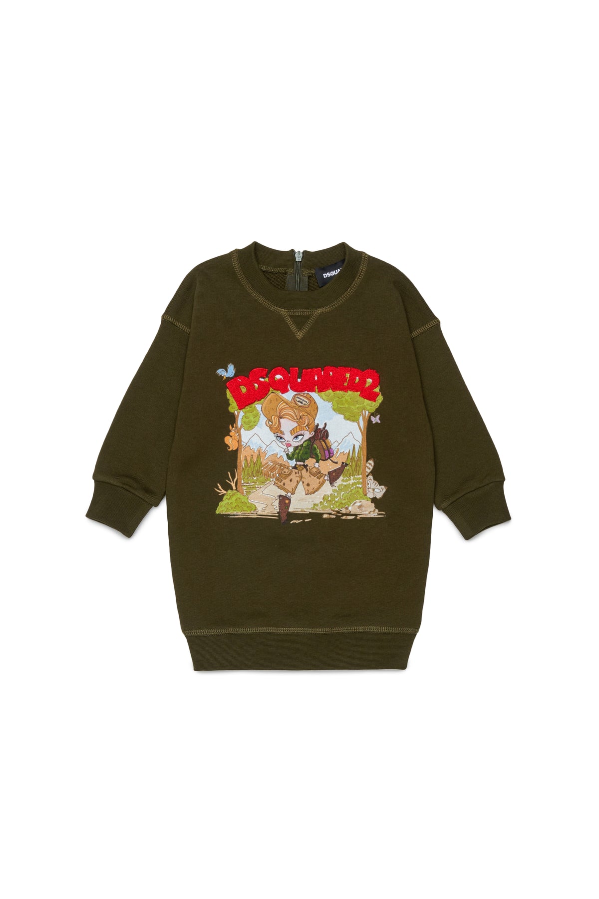 Abito Tarmac Green DQ3482D0AJ2 DQ558 DSQUARED KIDS
