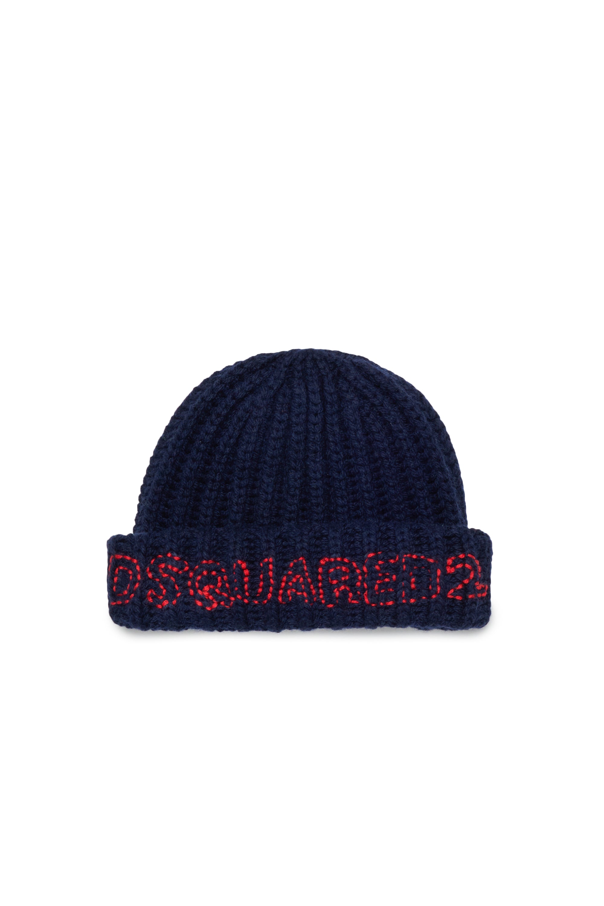 Cappello in Lana Peacoat Blue DQ3526D0AJQ DQ864 DSQUARED KIDS