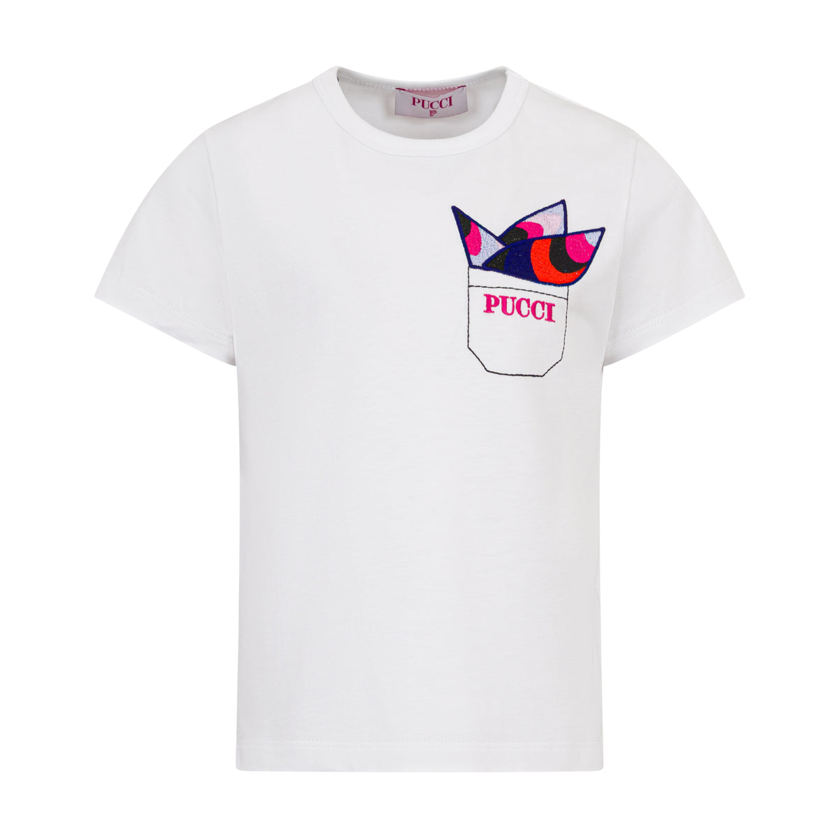 T-shirt con pesce bianca PZ8A81Z3672 100 EMILIO PUCCI KIDS