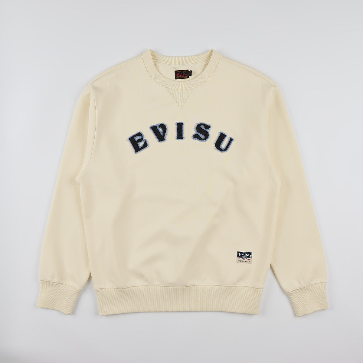 Felpa Evisu Emb. Badge Ecru 2EAHTM6SW1073 ECUX EVISU