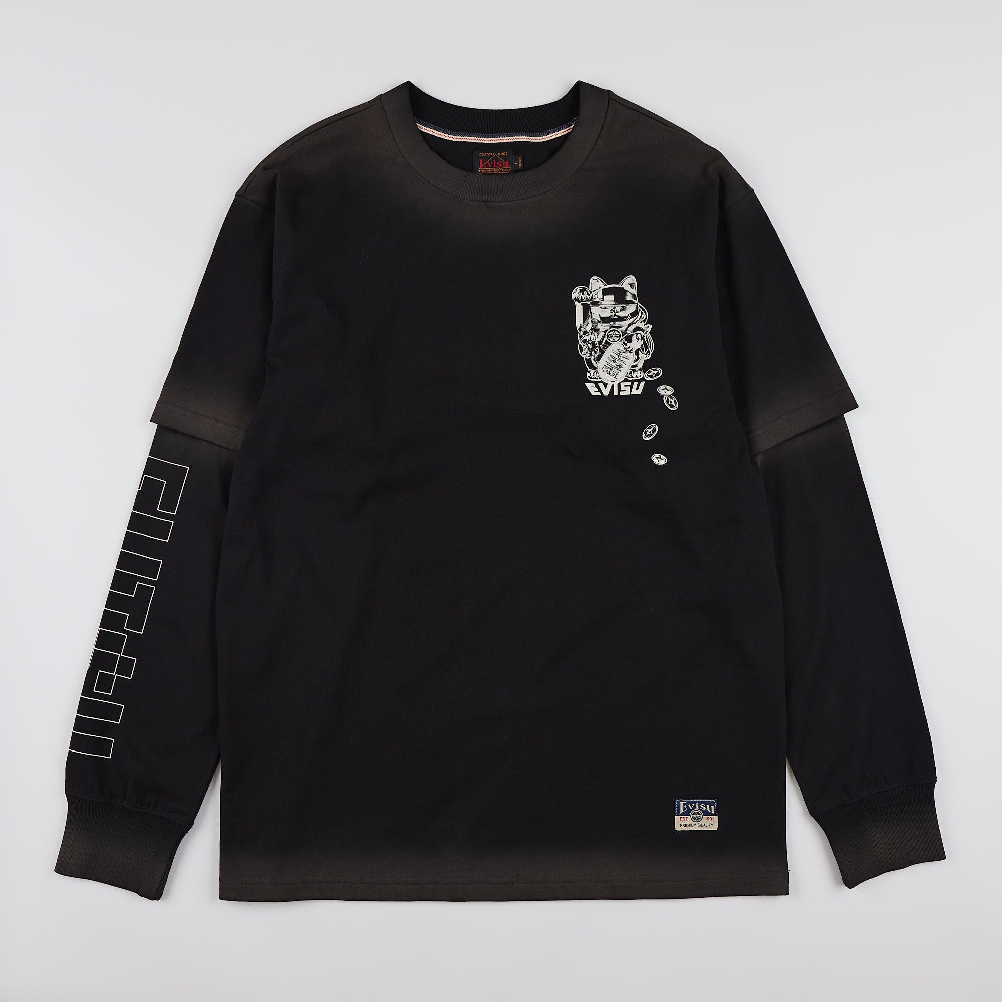 T-shirt Fortune Cat Ptinted Nero 2EAHTM6TL1153 BLKX EVISU