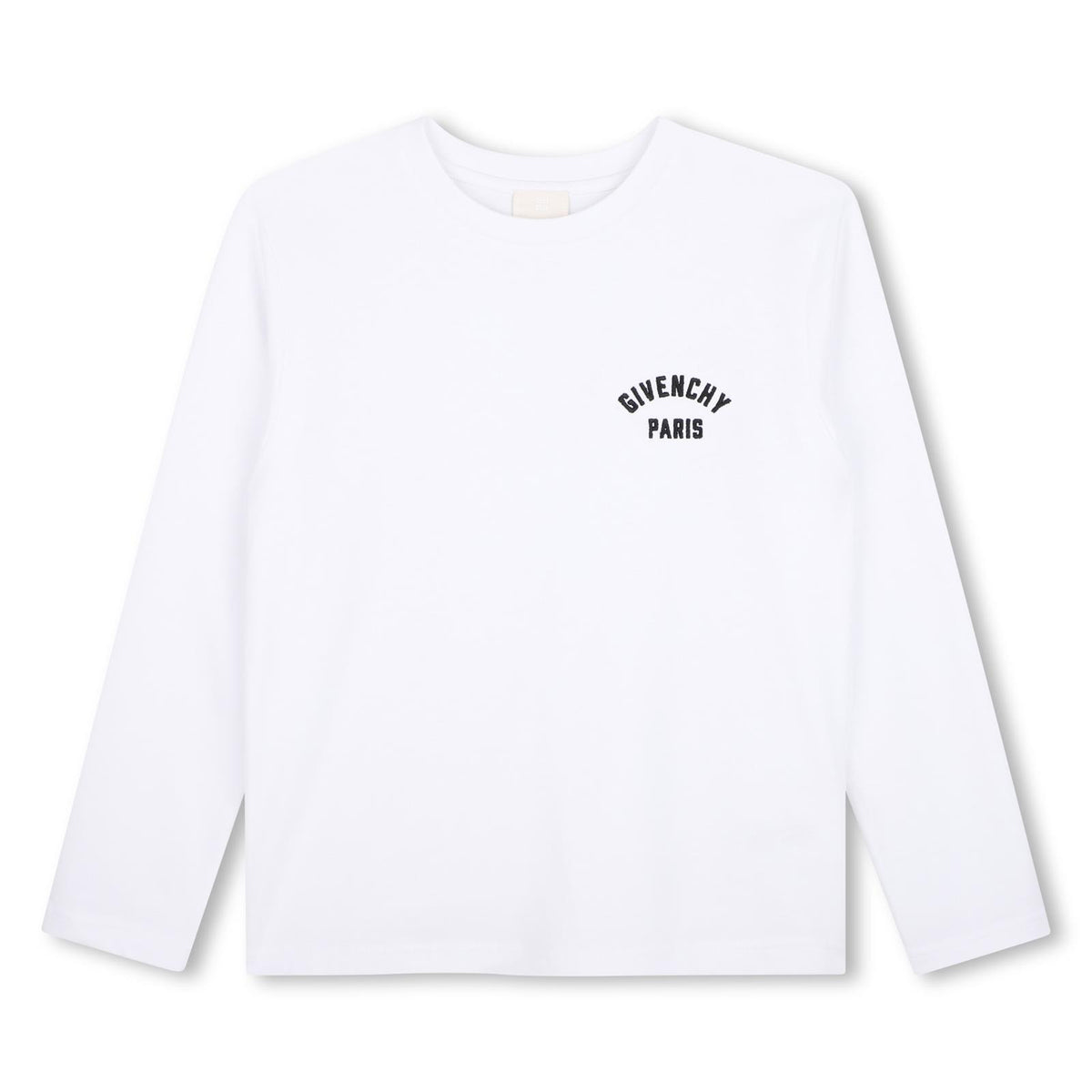 Maniche lunghe t-shirt in jersey, cotton from organic farming, givenchy logo ricamo at davanti chest. H31347 10P GIVENCHY KIDS