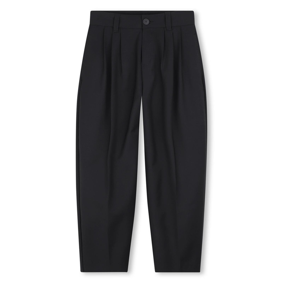 Wool, polyester e elastane thin woolen fabric ceremony pantaloni. Inside top yoke con polyester givenchy logo in jacquard. Ottoman braid label con givenchy logo tone on tone high density printed at retro tasca. H31446 09B GIVENCHY KIDS