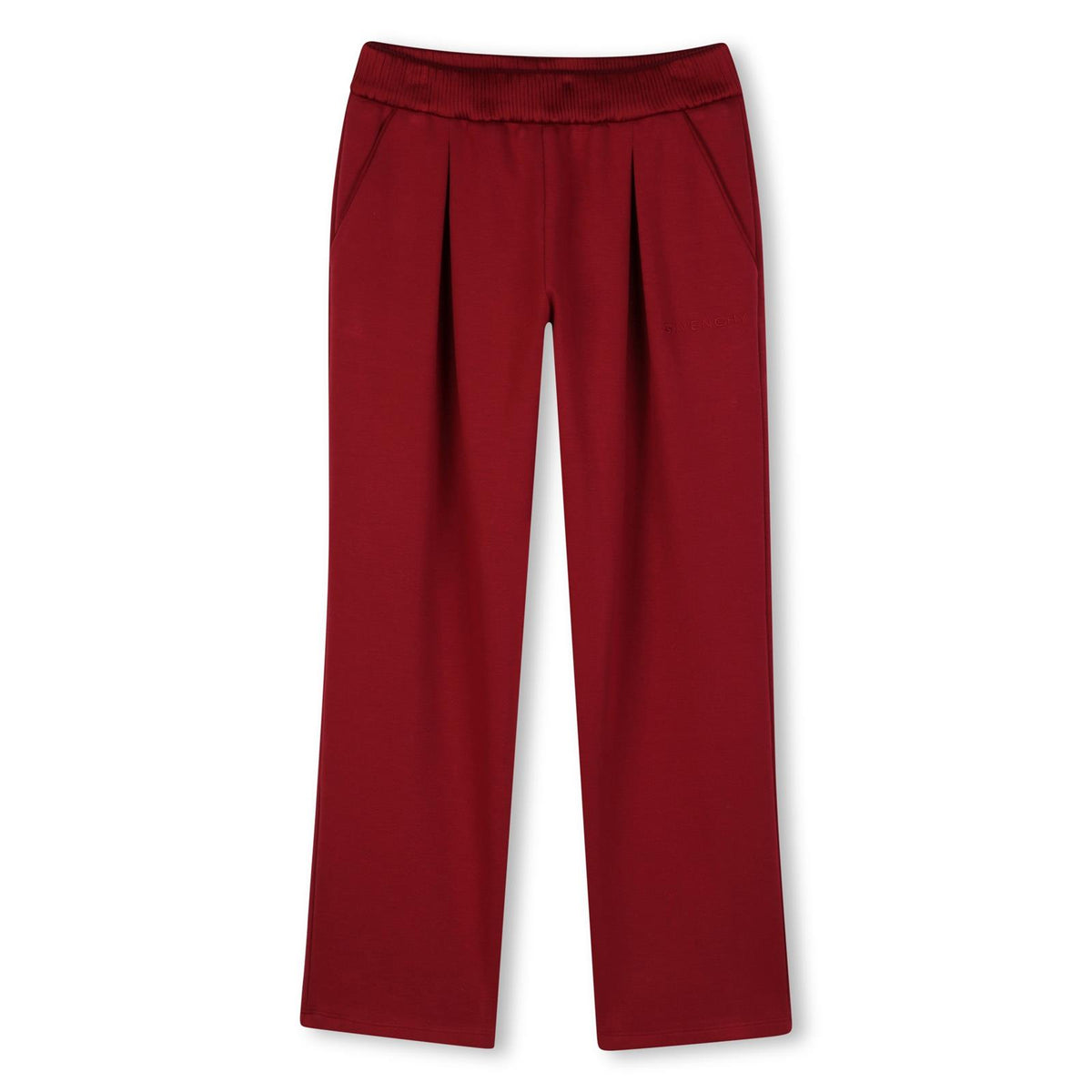 Pantaloni con fabrics mix, cotton modal elastane polyamide milano con polyester viscose acetate at vita. Givenchy logo ricamo at davanti. H31546 96D GIVENCHY KIDS