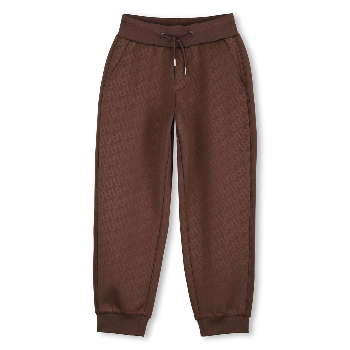 Polyester elastane jogging pantaloni, vita elastica con coulisse, side tasca, plain side stripes, all-over embossed monogram. Con sweatshirt g01229 G01210 33G HUGO KIDS