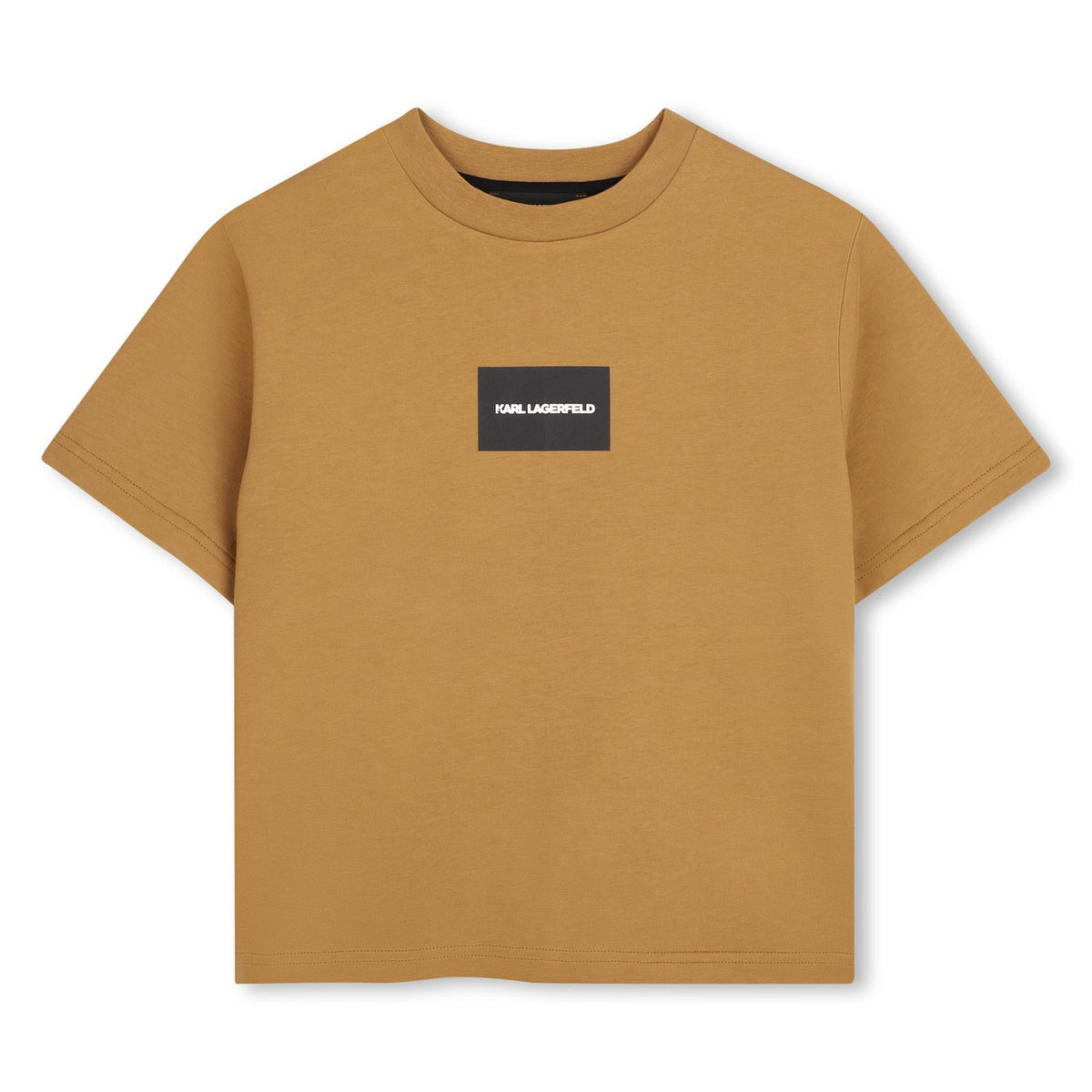 Heavy jersey maniche corte t-shirt, in cotton coming from organic farming. Branded high density stampa karl lagerfeld sul davanti e branded illustrazione karl in relief sul retro. Z31362 300 KARL LAGERFELD KIDS