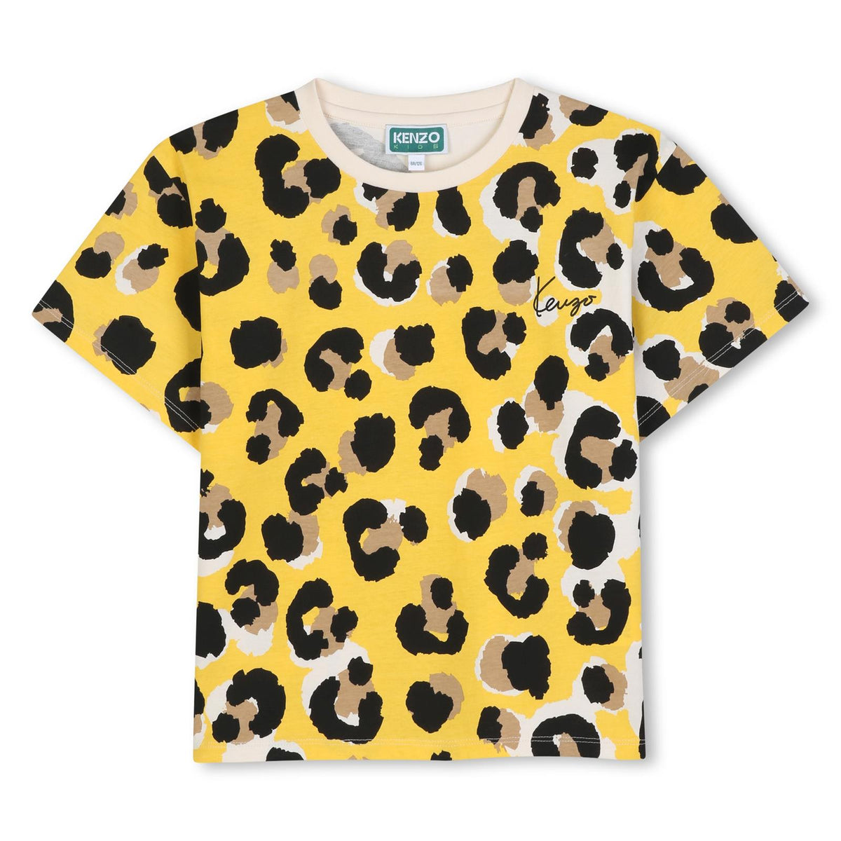Maniche corte t-shirt (100% organic cotton), all-over stampa, branded logo on chest. K61961 563 KENZO KIDS
