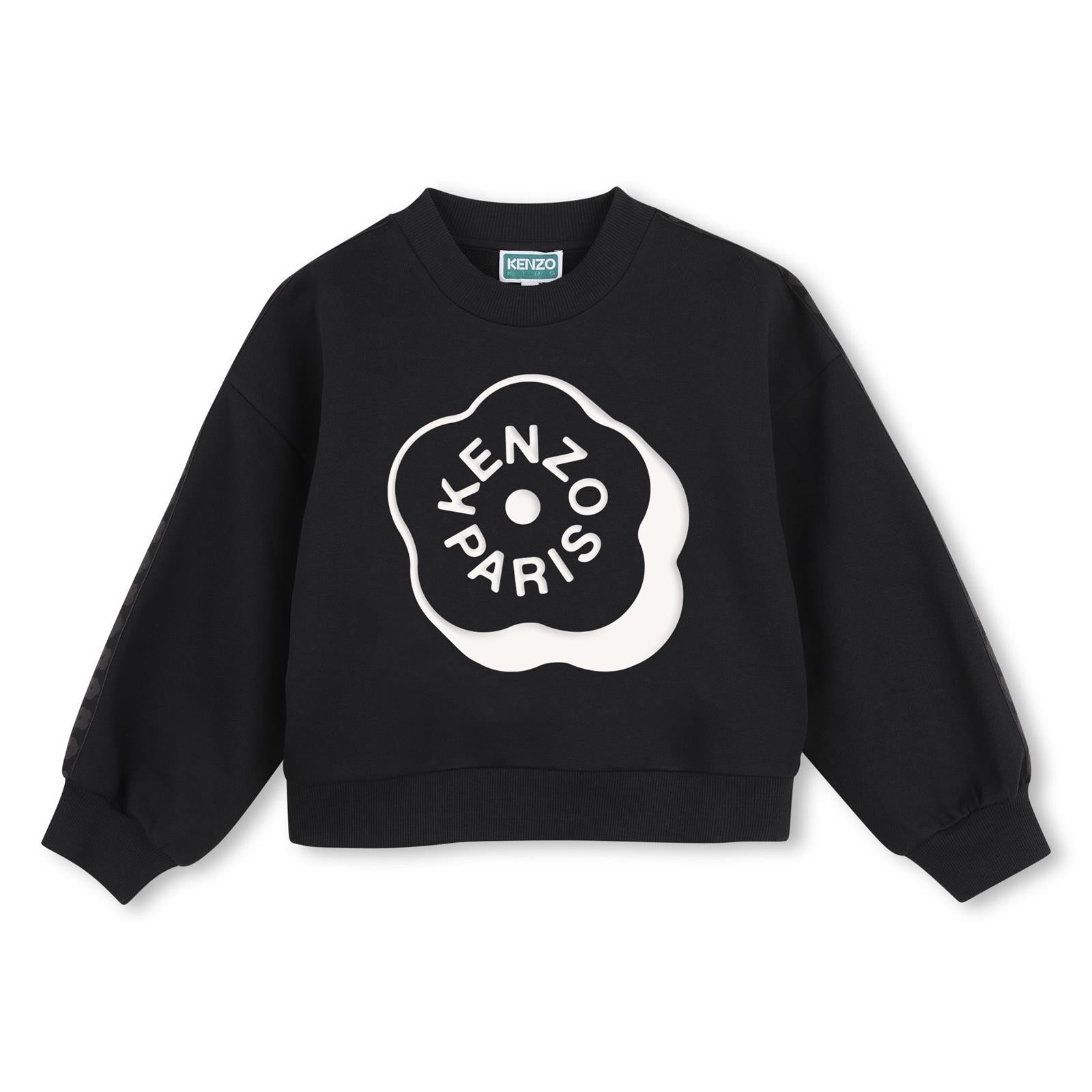 Sweatshirt in cotone garzato (100% cotton), balloon maniche e branded stampa on davanti con puff ink details. K62016 09B KENZO KIDS