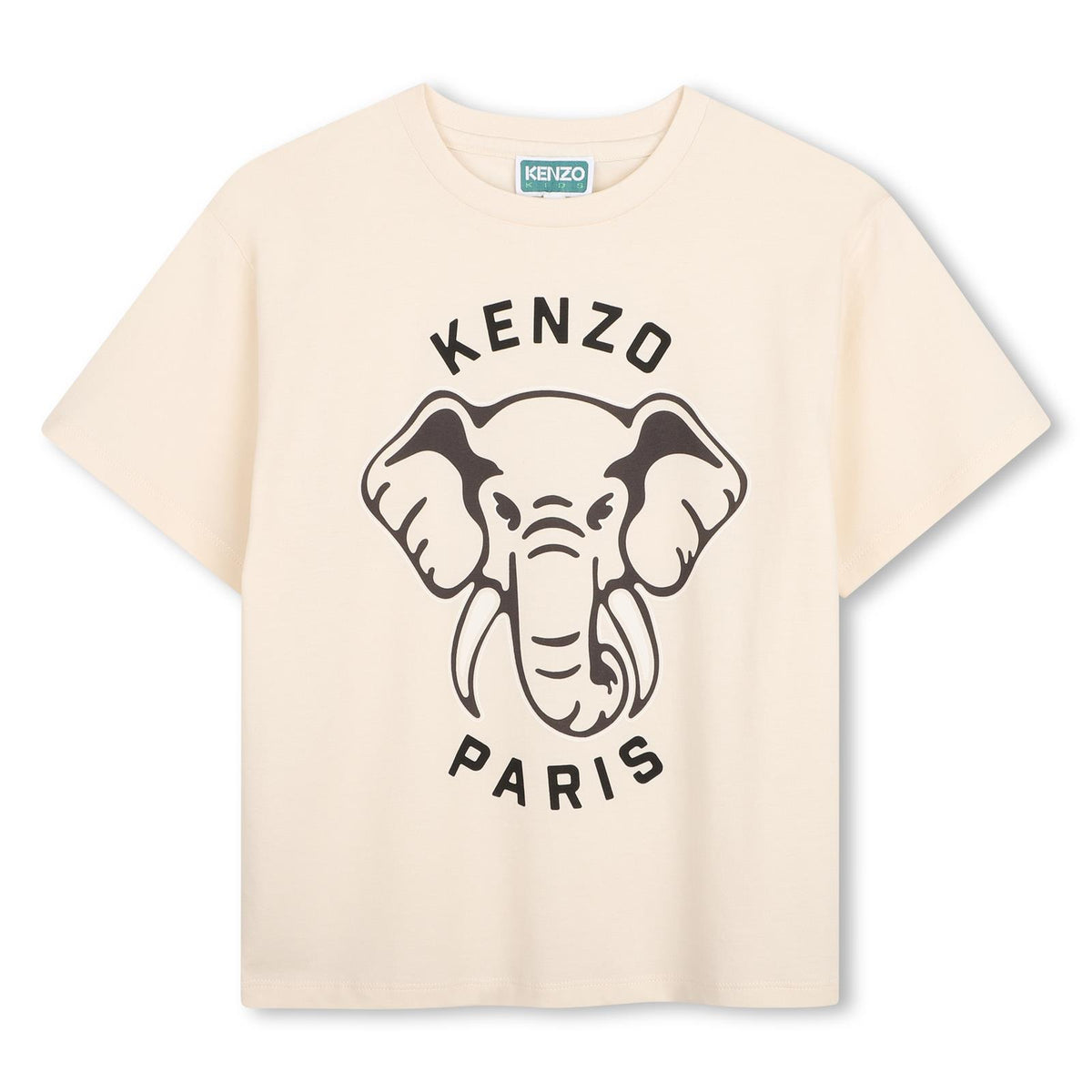 T-shirt in jersey (100% organic cotton), branded stampa on davanti. K62034 21G KENZO KIDS