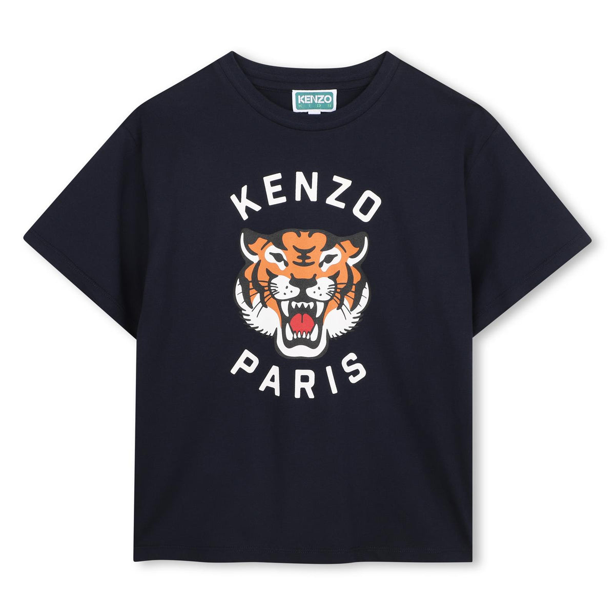 T-shirt in jersey (100% organic cotton), branded stampa on davanti. K62051 845 KENZO KIDS