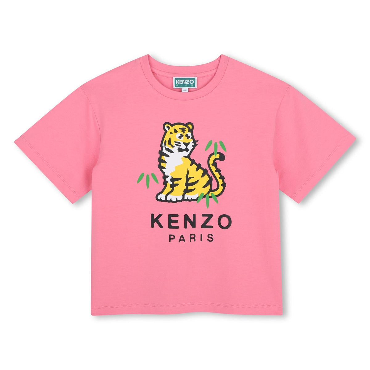 Heavy t-shirt in jersey (100% organic cotton), branded stampa on davanti. K62208 45A KENZO KIDS