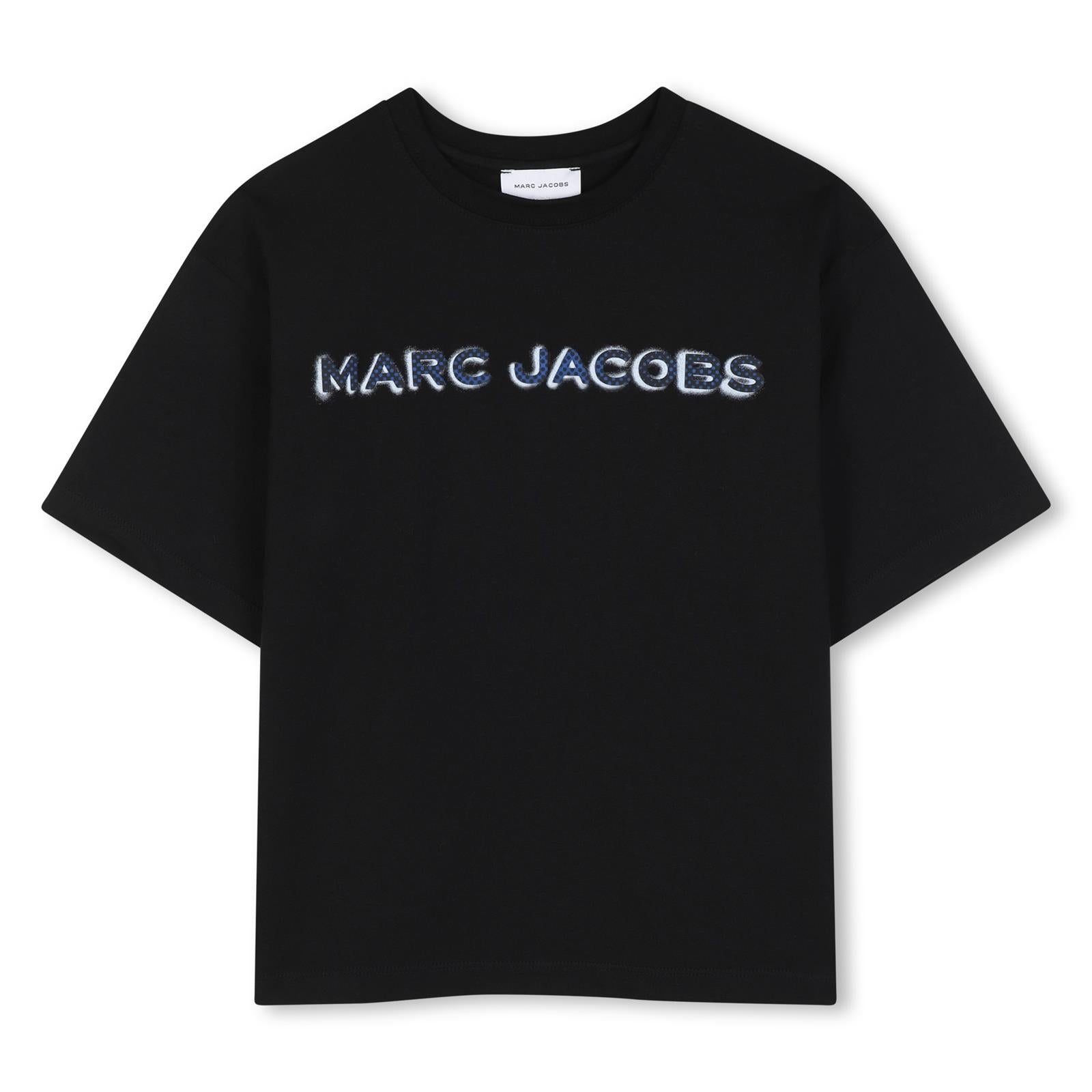 Organic cotton t-shirt in jersey, marc jacobs illustrazione sul davanti. W61025 09B MARC JACOBS KIDS
