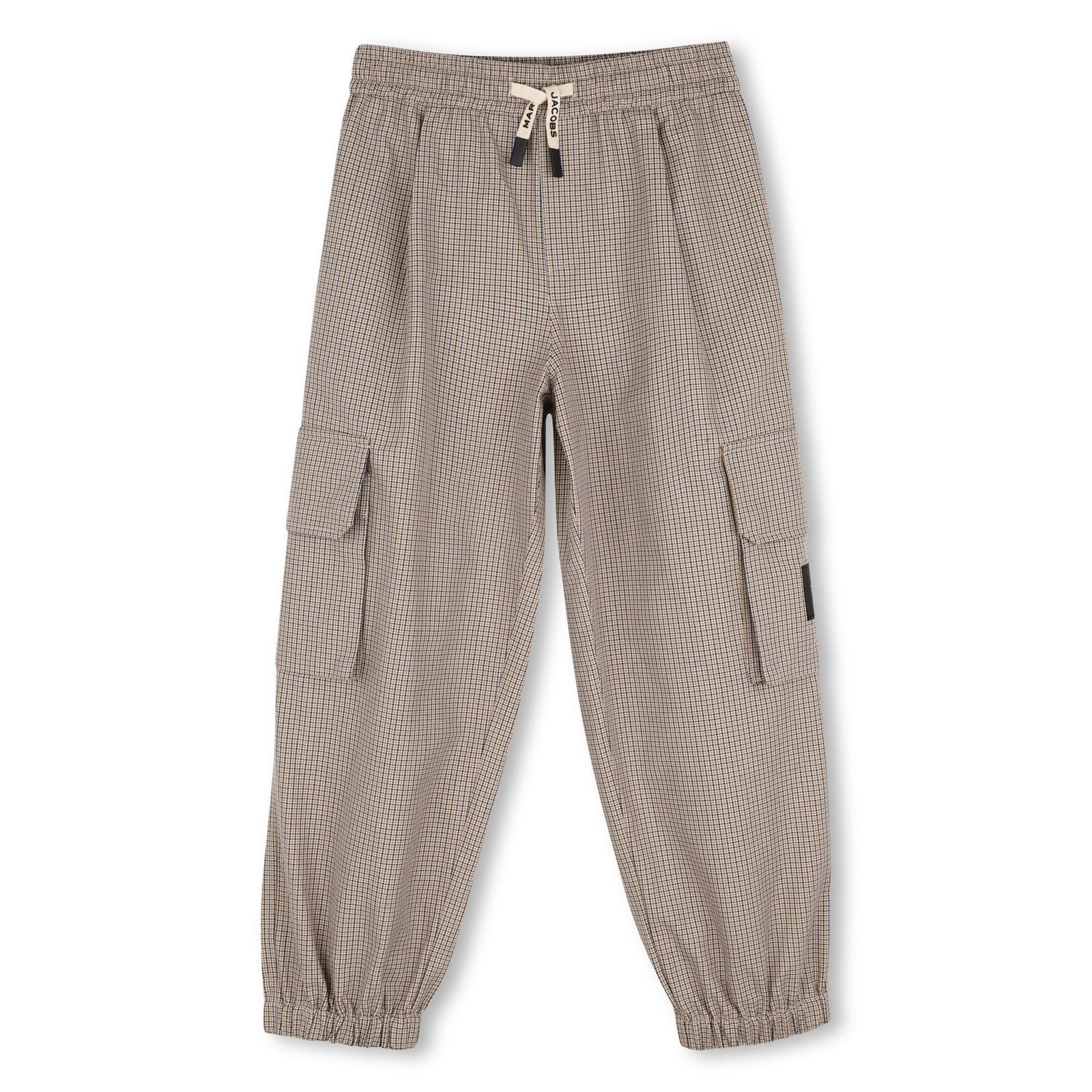 Houndstooth stampa pantaloni con a marc jacobs branded coulisse al fascia in vita, two side flap tasche, e a marc jacobs woven label on one of them. W61051 184 MARC JACOBS KIDS