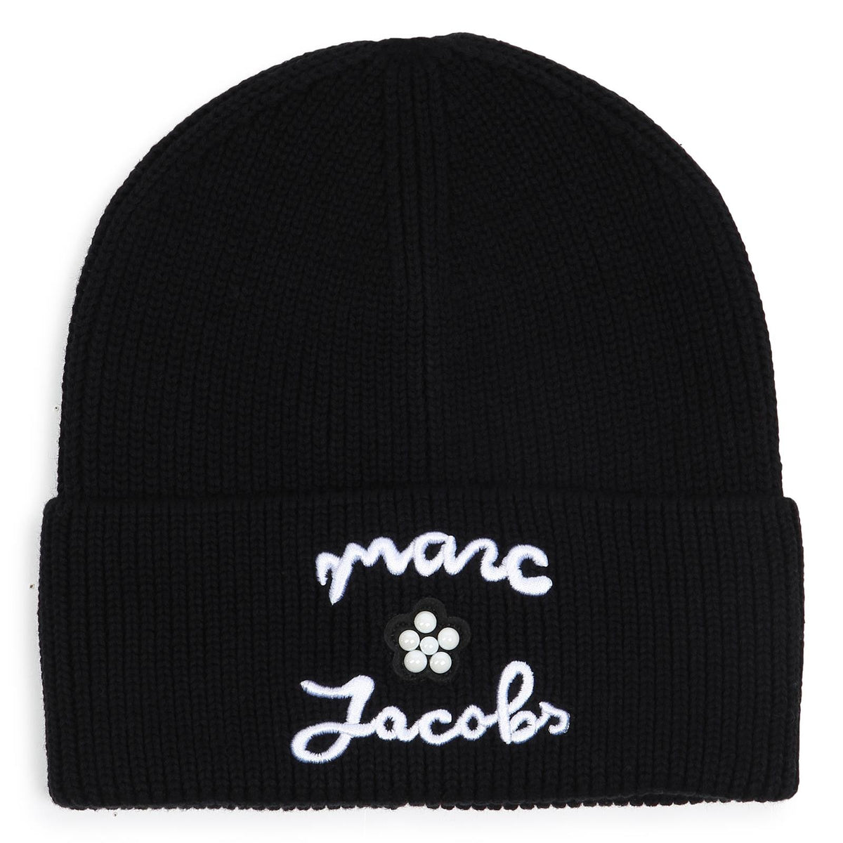 Knit cotton beanie con ricamo e lucido borchie. W61087 09B MARC JACOBS KIDS