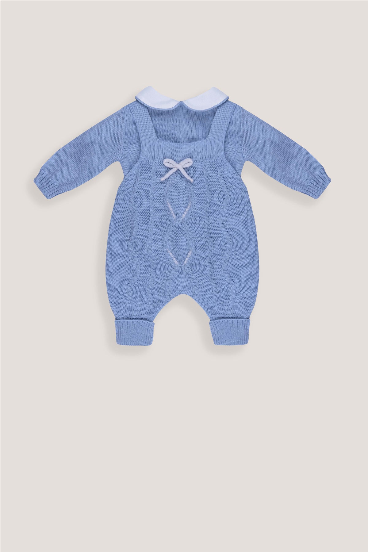 Set 2 pezzi con salopete lungo smacchinato IS5030 C402 MARLU' KIDS