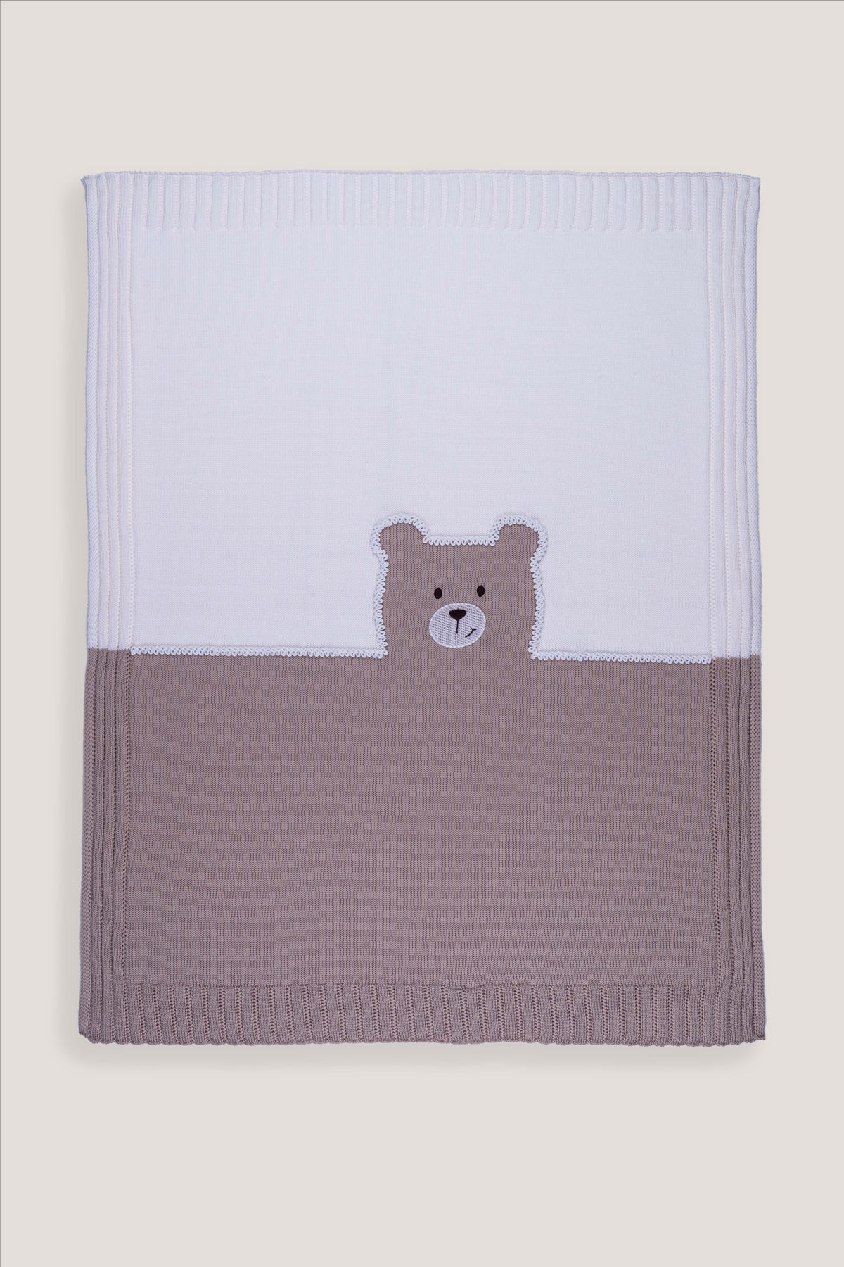 Coperta con orsetto in lana panna IS5780 C2CAM MARLÙ KIDS