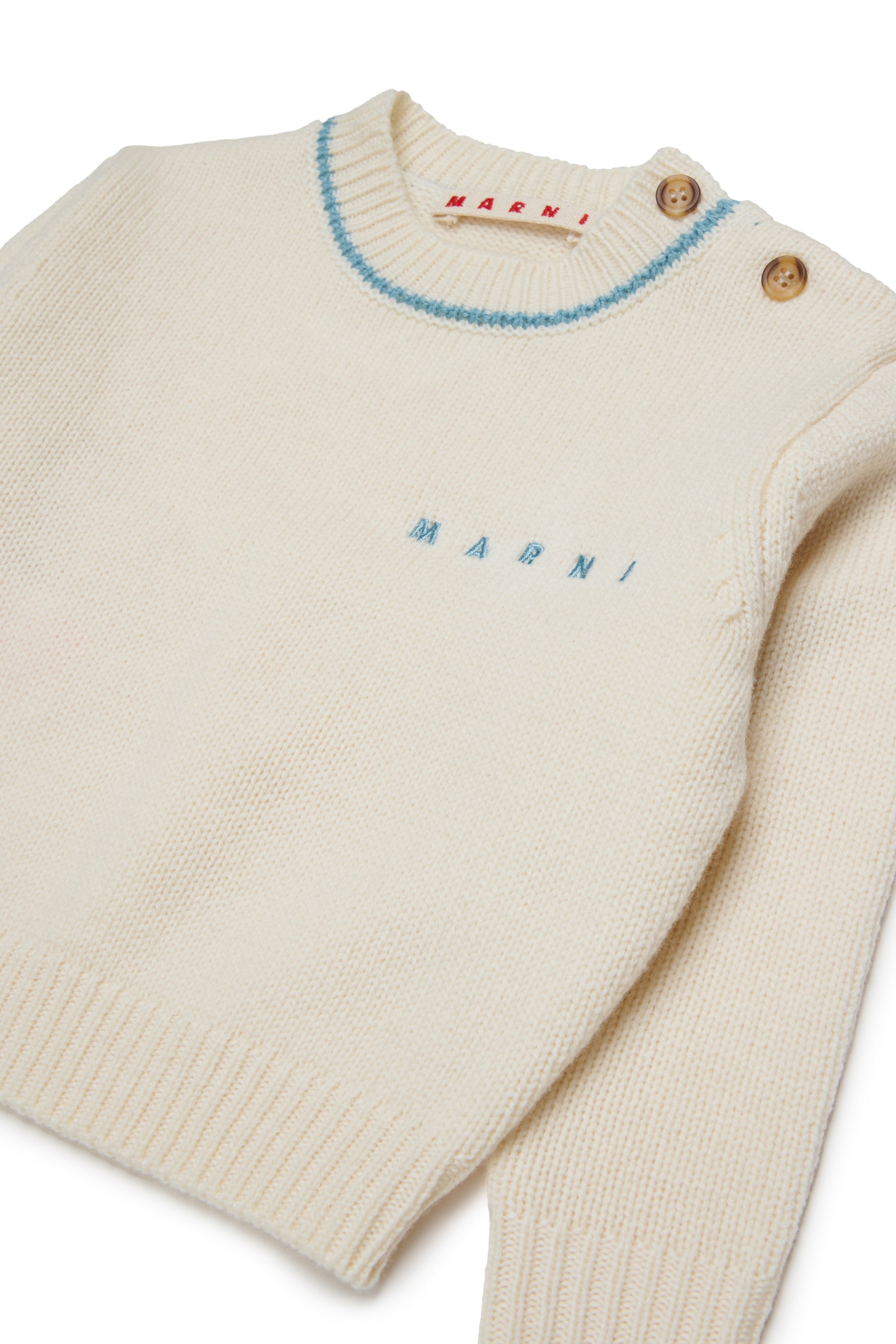 Maglione in Lana Pearl White M01875M004C 0M116 MARNI KIDS