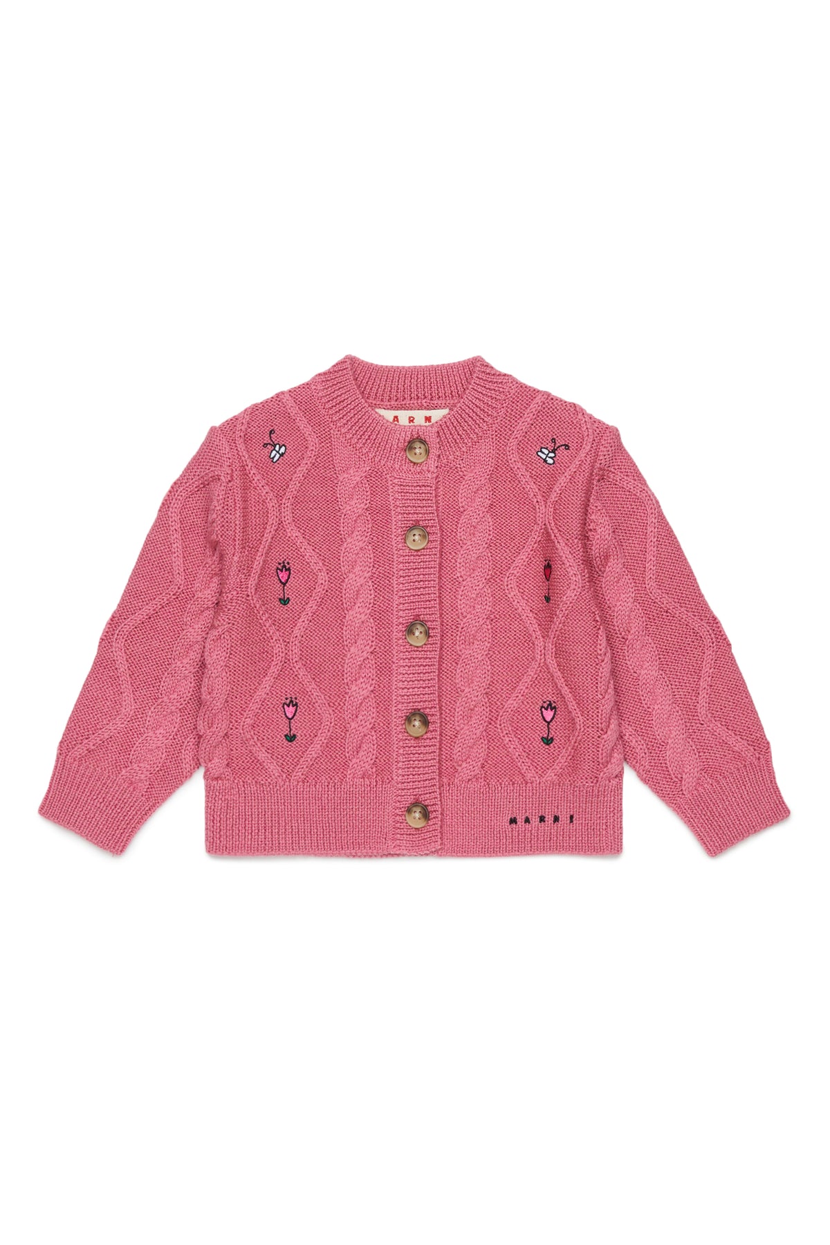 Cardigan in Lana Sweet Pink M02034M00XS 0M352 MARNI KIDS