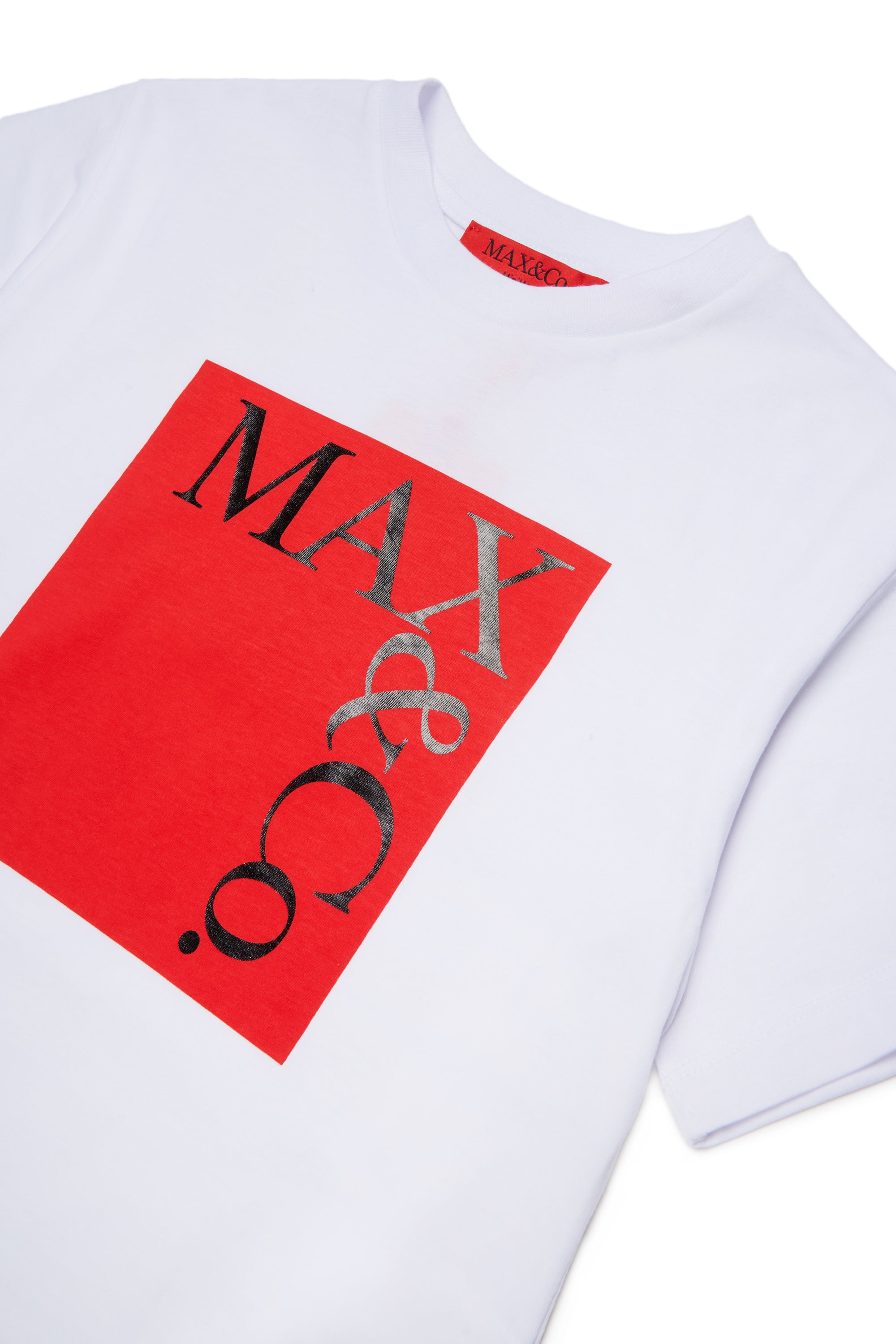 T-shirt Base Mx100 White + Print Red And Black MX0005MX057 MX10C MAX&CO. KIDS