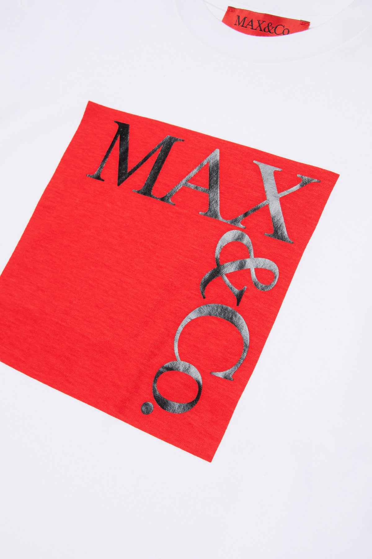 T-shirt Base Mx100 White + Print Red And Black MX0005MX057 MX10C MAX&CO. KIDS