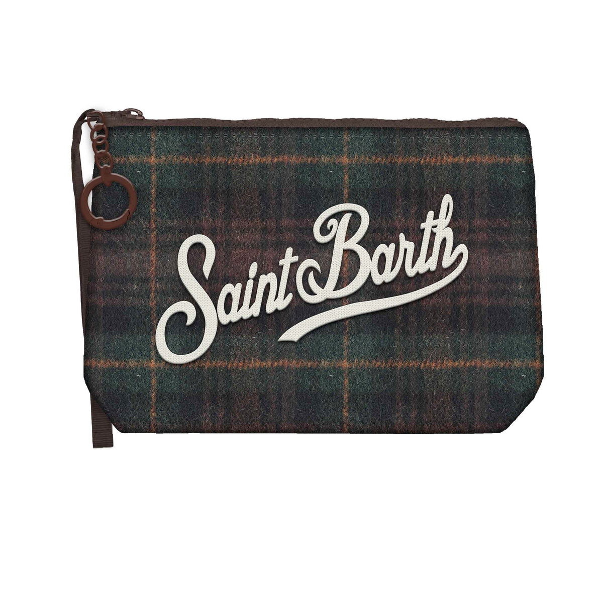 Pochette a quadri verde scuro ALMI005 00468M MC2 SAINT BARTH