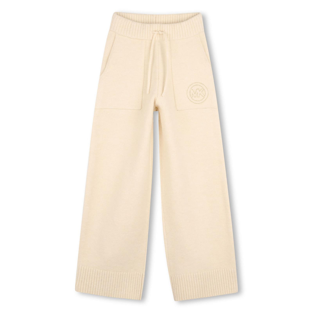 In maglia pantaloni. Vita elastica con drawstrings. Side tasche e "mk charm" ricamo sul davanti. R30700 247 MICHAEL KORS KIDS