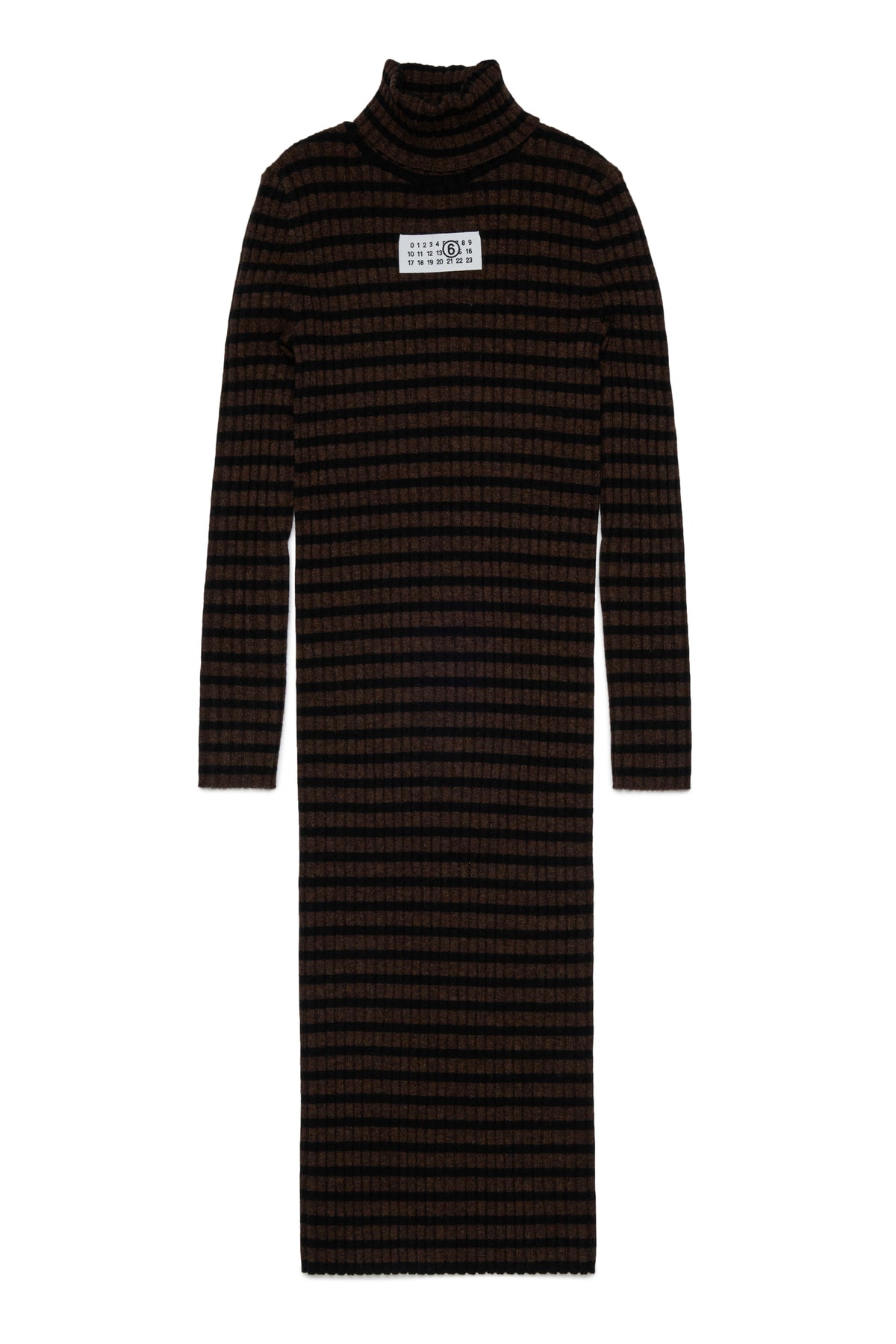 Abito in Lana Striped Brown M61107MM08Y M6715 MM6 MAISON MARGIELA KIDS