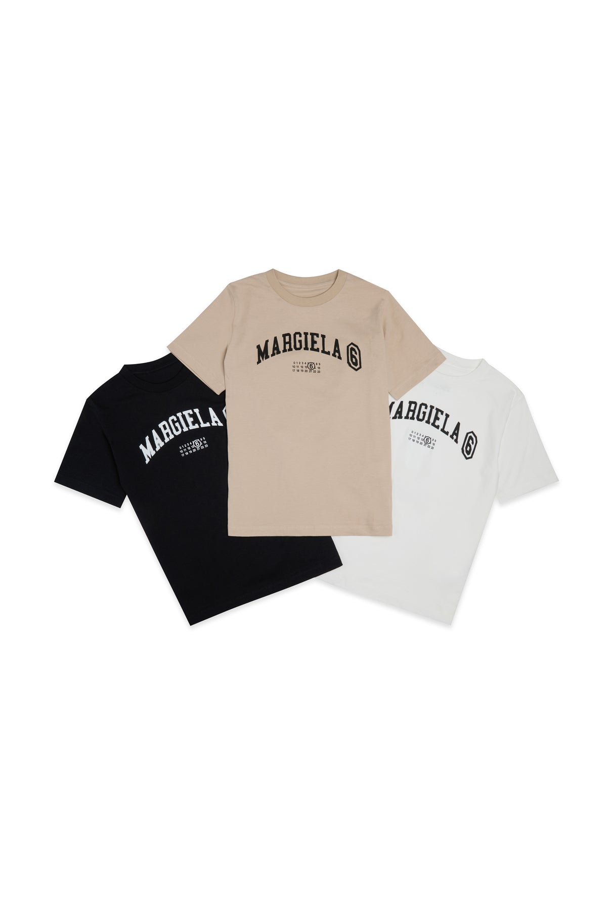 T-shirt Black+ Natural White+ Avana M61162MM04I M6C52 MM6 MAISON MARGIELA KIDS